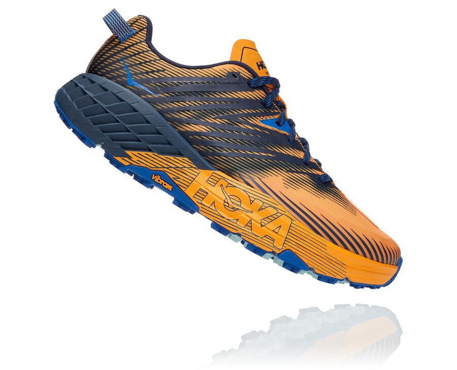 Hoka One One Trailove Tenisky Panske Oranžové/Čierne - Speedgoat 4 - 27981-ATCQ